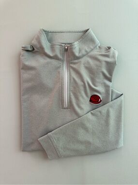 Peter Millar Alabama Bama Hard Hat Perth Performance Polo Quarter Zip Men LARGE